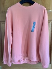 All in Motion Men’s XL Sweatshirt Soft Gym Crewneck NEW Coral Pink