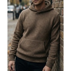 Goodfellow & Co Men’s Brown Cozy Knit Pullover Hoodie L New With Tags