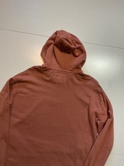 Zanerobe Embroidered Box Logo Coral Pink Salmon Terry Fleece Pullover Hoodie SM