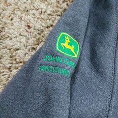 Carhartt Men’s M Hoodie Loose Fit John Deere & Pape Machinery Gray Sweatshirt