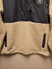 Hurley Men’s Half Zip Sherpa Hoodie Anorak Long Sleeve Size XLarge Blue/white