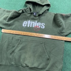 Vintage Etnies Hoodie Mens L Green Y2K Skater Skate Baggy Grunge Punk Sweatshirt