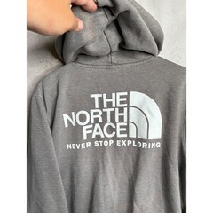 The North Face Mens Circular Design Fleece Hoodie Grey Small NF0A7UJO