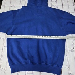 Champion Sweatshirt Hoodie Pullover Adult Large Blue Cotton Polyester Stitched