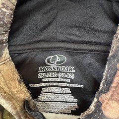 Mossy Oak Hoodie Mens Size 2XL Camouflage Performance Pullover Hunting