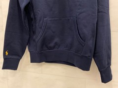 NWT Polo Ralph Lauren Navy Blue RL Monogram Letterman Hoodie Sweatshirt