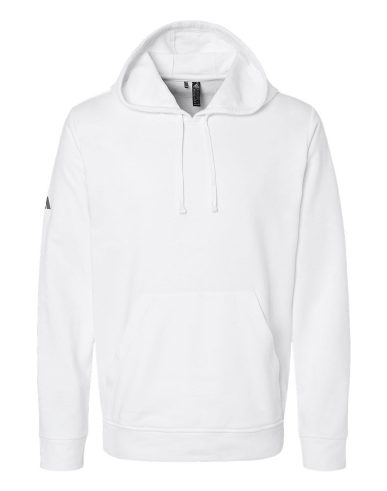 Adidas A432 Unisex White Fleece Hooded Golf Sweatshirt Pullover – XL -50% Off