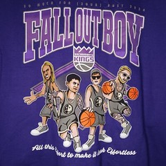 Fanatics Fall Out Boy Sweatshirt Mens XL Purple Long Sleeve Sacramento Kings NBA