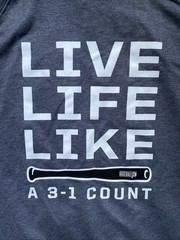 Men’s BASEBALLISM Size XL Live Life Like A 3-1 Count Gray Pullover Hoodie