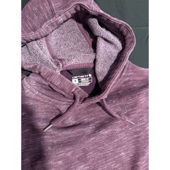 Carhartt Mens Loose Fit Heathered Purple Sleeve Logo Hoodie Medium
