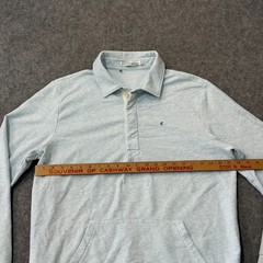 Criquet Heathered Gray Lightweight Collared Polo Sweatshirt Men’s Size Large