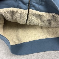 L.L. Bean Katahdin Iron WHoodie Mens M Blue Full Zip Sherpa Lined Fleece