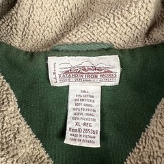 L.L. Bean Katahdin Iron Works Hoodie Mens XL Green Distressed Sun Faded Gradient