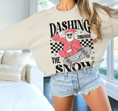 Dashing Santa Christmas Sweatshirt Holiday Festive Winter Gift Apparel