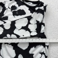 Nike Mens S Black White Abstract Cloud Tie Dye Crewneck Sweatshirt CU4344-010