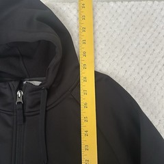 DSG Fleece Athletic Hoodie Pullover Black Gray Mens M Pocket Sweatshirt Regular