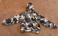 NEW Akimbo Mens M~Pullover Hoodie Sweatshirt ORGANIC Cotton~B&W Camouflage CAMO