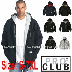 Pro Club Reversible Full Zip Up Heavyweight Thick Jacket Sweatshirts Size S-5XL