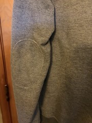 Mark Law Men’s Gray Cotton Blend Fleece Shawl Collar Button Pullover L