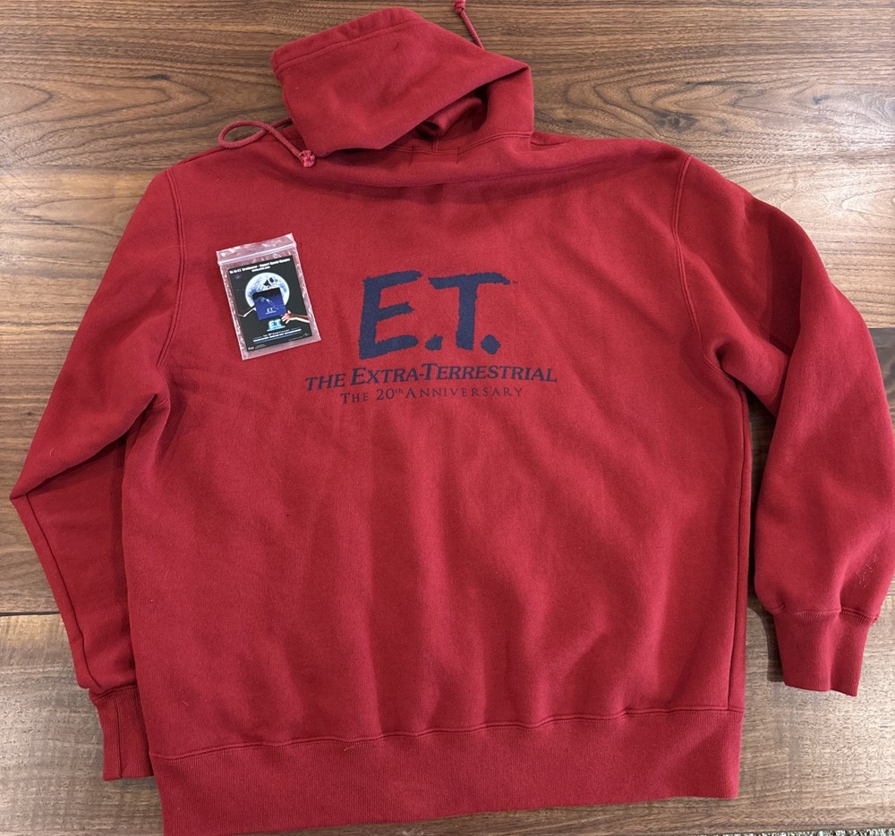 VTG E.T. The Extraterestrial 20th anniversary movie Promo Zip Up Hoodie And Pin