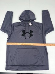 Under Armour Fleece Big Logo Hoodie Mens Gray 1379743 Pick Size NWT $60
