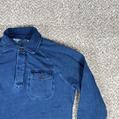 Lucky Brand Sweatshirt Mens M True Indigo Henley Pocket Long Sleeve Pullover