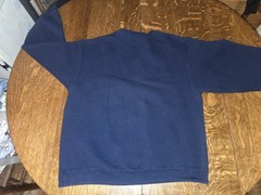 Pluma Heavyweight Fleece Sweatshirt Red White Blue Stars And Stripes Large Navy