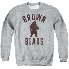 Brown University Adult Crewneck Sweatshirt Bears Logo, Athletic Heather, S-3XL