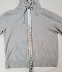 Pure NRG Athletics Hoodie Men’s Large Heather Gary Fleece Lined Ribbed Full Zip
