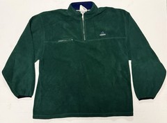 Vintage Adidas Pullover Men 2XL 1/4 Zip Fleece Green with Purple Logo 90s 0130A4