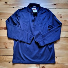 Nike Therma Fit Sweatshirt Mens LT Navy 1/4 Zip Fleece Lined Polyester School