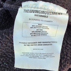 The Giving Movement Colorblock Sweatshirt Mens XS/S Black Oversize Sustainable