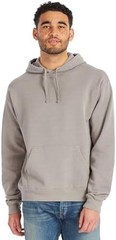 Men’s No Closure Hoodie Long Sleeve Hooded Neck Concrete Gray Daily Wear Cotton