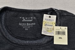 LUCKY BRAND MEN’S BURNOUT SKULL KING CREW SWEATSHIRT SIZE 5XL GRAY COTTON NEW