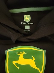 NWT Men’s L Large John Deere LOGO Tractors Hoodie Black FREE SHIPPING MSRP $50