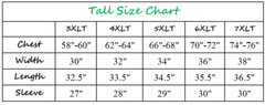 Syllion T Shirt Hoodie, Long sleeve – Big and Tall – Lightweight S to 5XLT