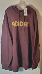 NEW W/Tags Men’s ADIDAS Brown Wordmark Graphic Athletic Big & Tall Hoodie 4XLT