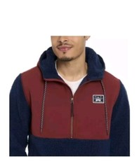 HURLEY Men’s Sherpa Anorak Half Zip Pullover Hoodie, Size Large, Obsidian NWT