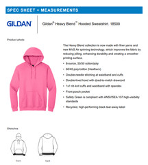 Gildan Adult Heavy Blend 50/50 Long Sleeves Pullover Hooded Sweatshirt NEW
