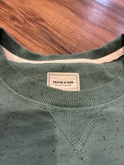 Frank & Oak Men’s Green Speckled Casual Long Sleeve Sustainable Minimalist L