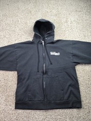 Vintage Star Trek Deep Space Nine Hoodie Mens XL Black Full Zip 20th Anniversary