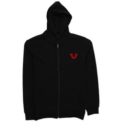 True Religion BIG HS FLOCK ZIP HOODIE, XL, Jet Black – Graphic Buddha Zip Up
