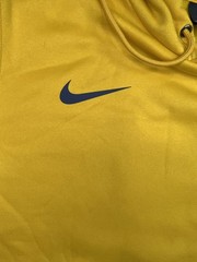 Nike Therma Pullover Color Block Hoodie Navy Blue Yellow Men’s Medium