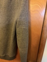 Mark Law Men’s Gray Cotton Blend Fleece Shawl Collar Button Pullover L