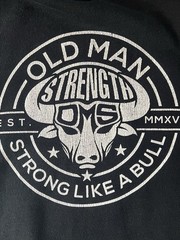 Old Man Strength Sweatshirt Gym Weightlifting Size Large Hoodie Bodybuilding