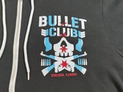 XL New Japan Pro Wrestling Chicago Flag Bullet Club Hoodie WWE AEW NJPW RARE