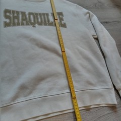 Zara Shaquille O’Neal Long Sleeve Crewneck Sweatshirt Ivory & Beige Men’s Sz L