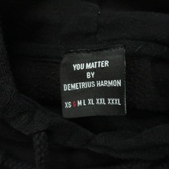 Demetrius Harmon Hoodie Mens Small Black You Matter Pullover Long Sleeve Hooded