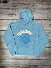 *BRAND NEW* Spider Worldwide Sky Blue Web Hoodie – Ready To Ship🚚💨 (Size L)