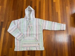 Molina Baja Pullover Striped Hoodie Poncho Men’s Size XL/46-48 Made In Mexico